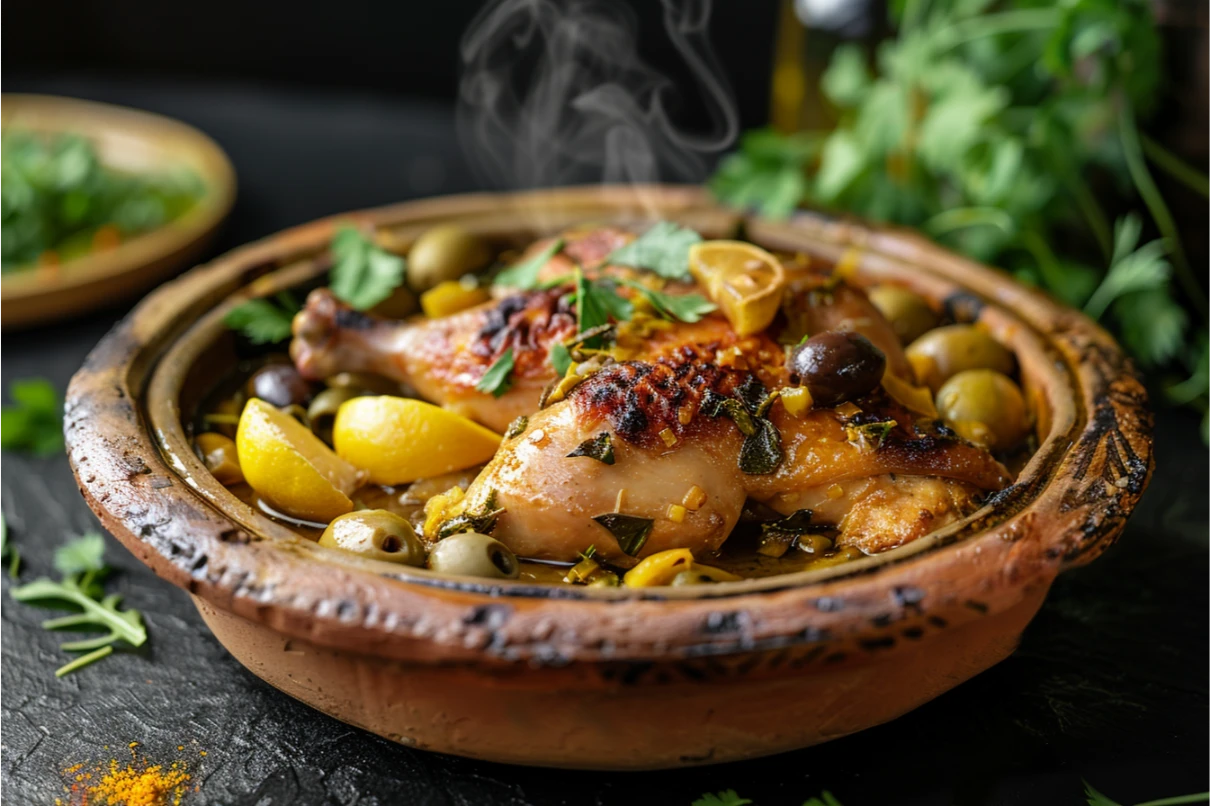 Roasted chicken with lemon and herbs