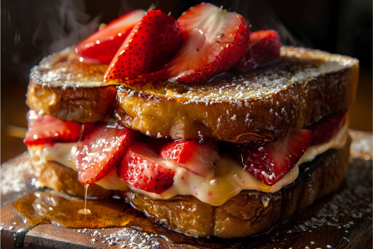 French toast with strawberries